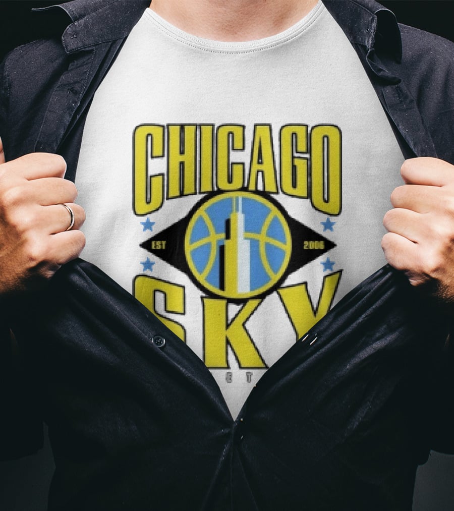Chicago Sky Est 2006 Basketball Skyline WNBA T-Shirt