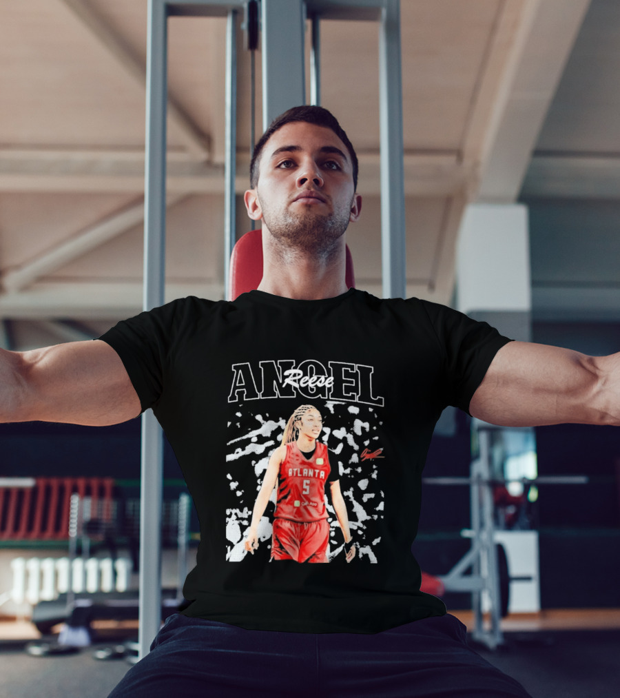 Angel Reese Atlanta No. 5 Basketball Star Burst T-Shirt