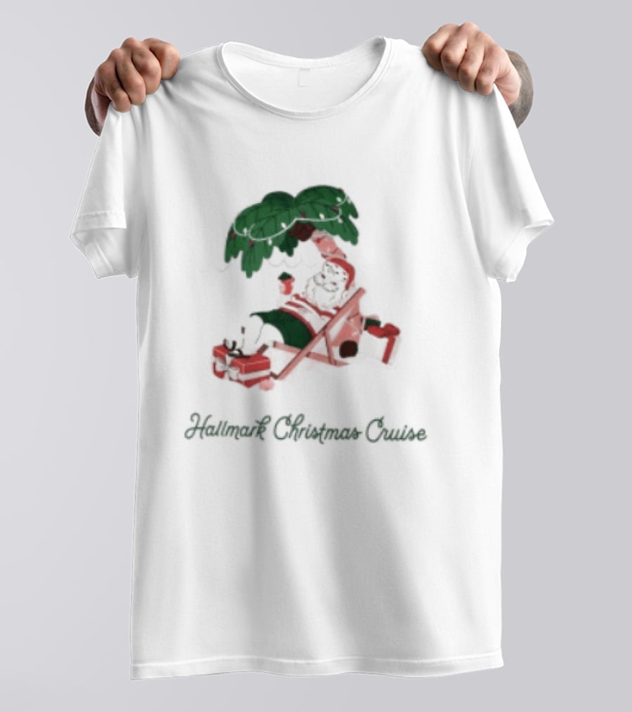 Hallmark Christmas Cruise Store Beach Santa 2026 Holiday Collection T-Shirt
