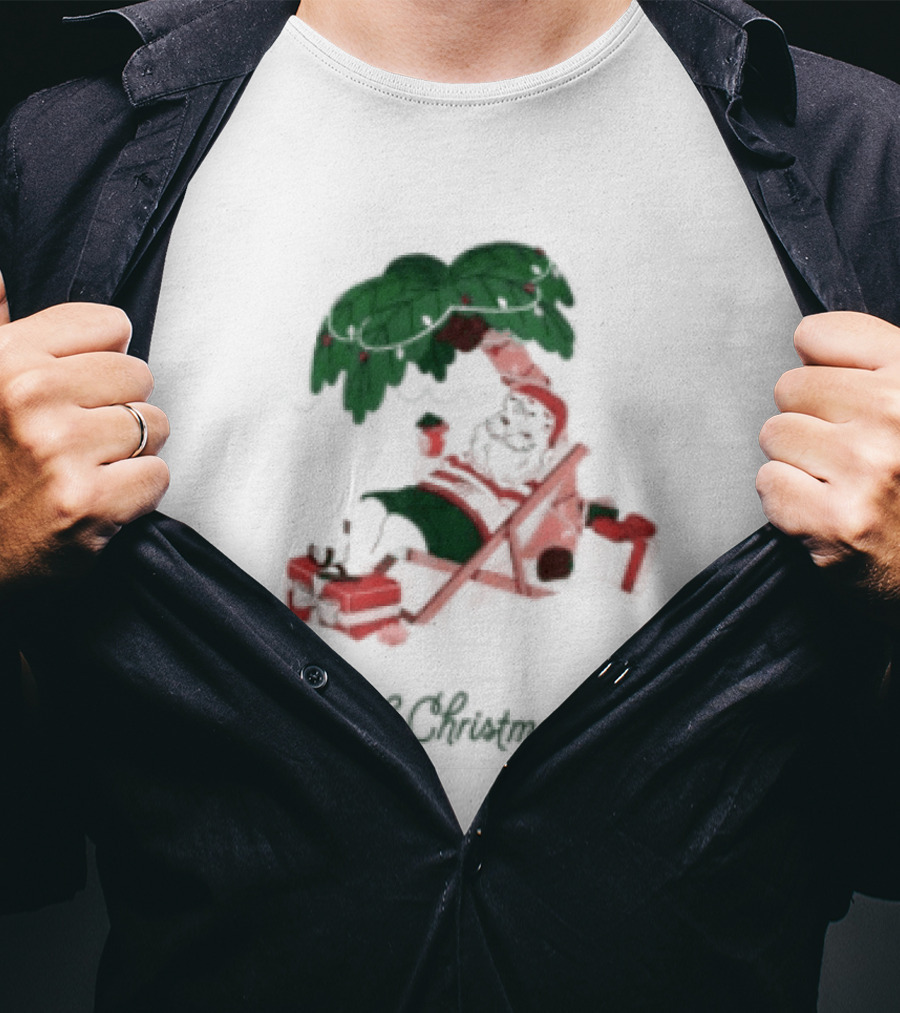 Hallmark Christmas Cruise Store Beach Santa 2026 Holiday Collection T-Shirt