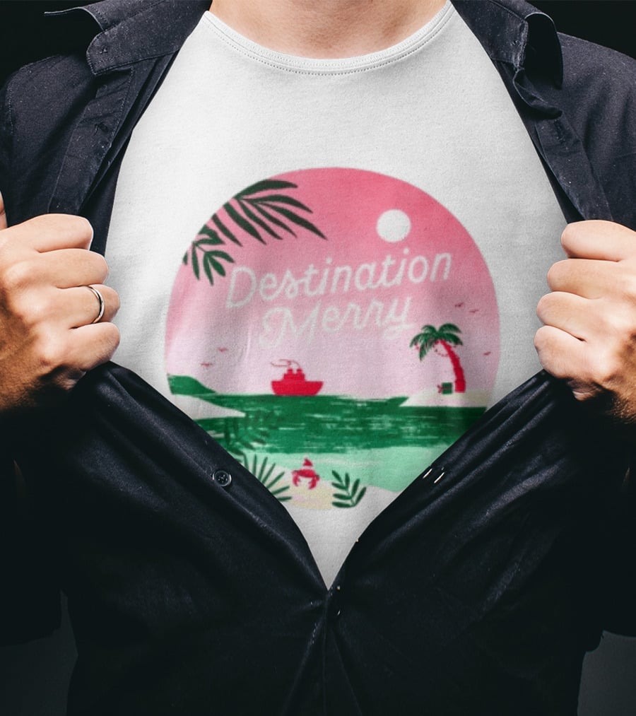 Hallmark Christmas Cruise 2026 Destination Merry White Tropical Getaway T-Shirt