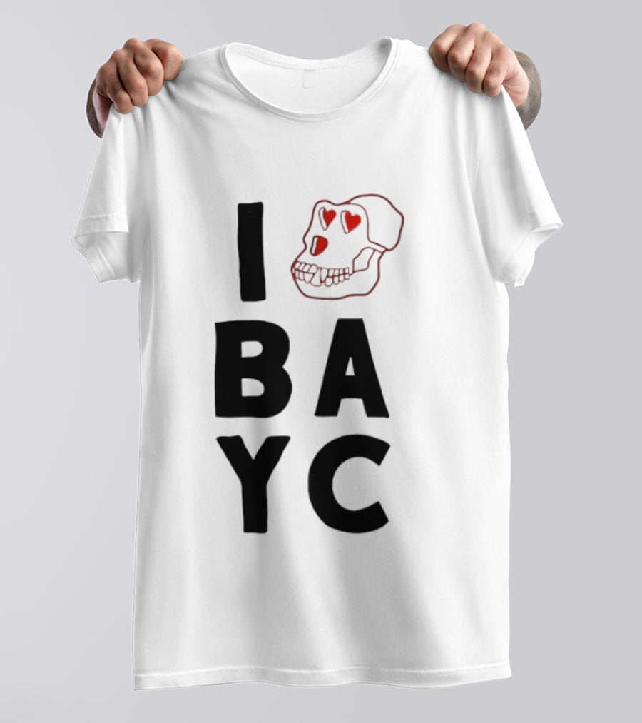 I Love BAYC I Heart Bored Ape Yacht Club NFT Crypto T-Shirt