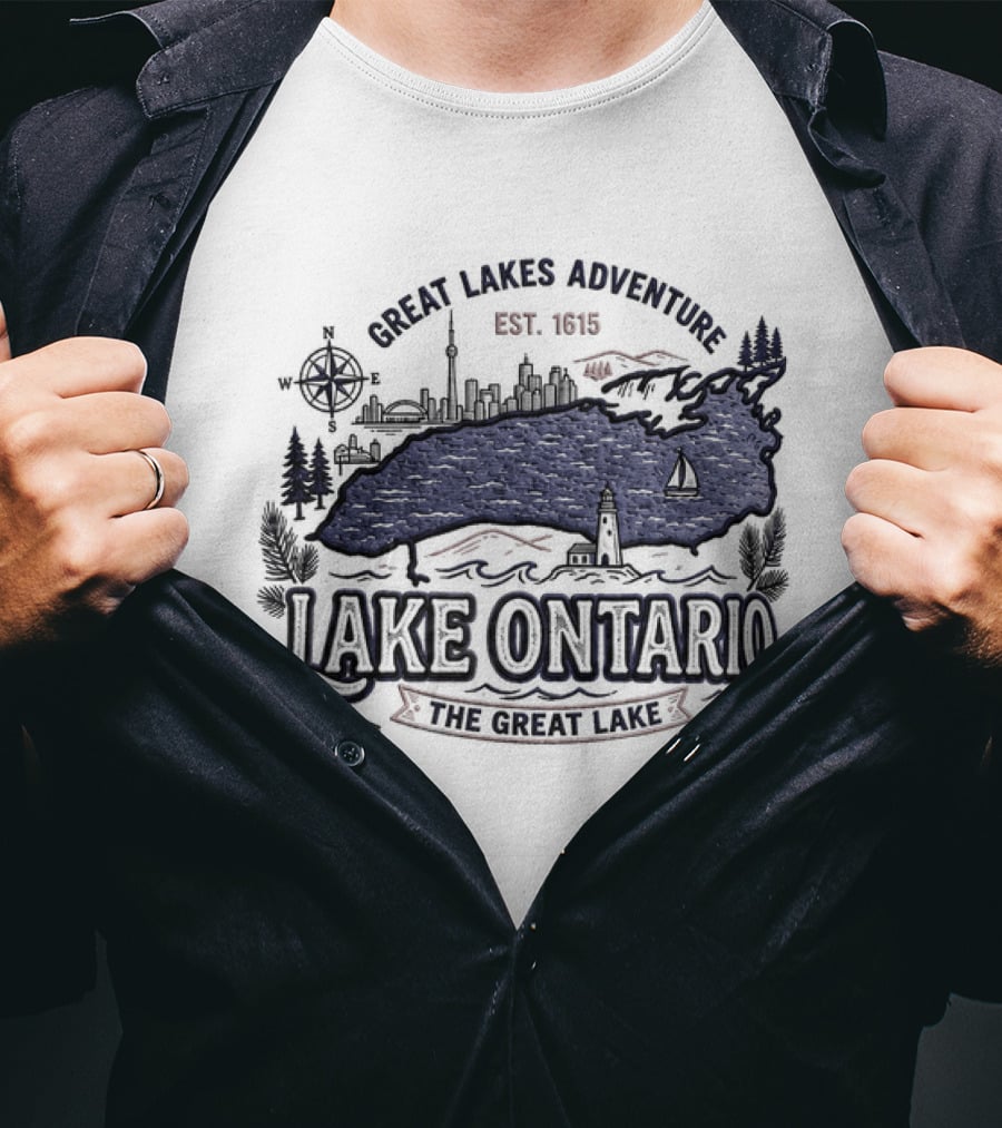 Great Lakes Adventure Lake Ontario Est 1815 The Great Lake T-Shirt