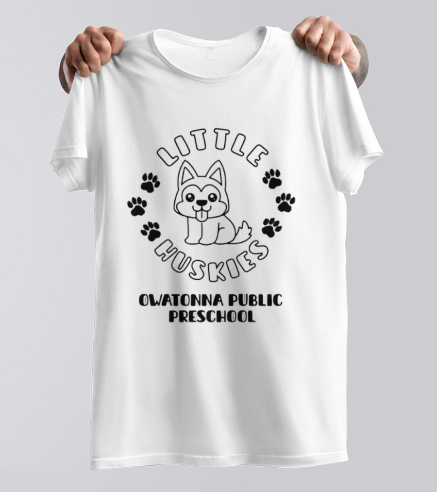 Little Huskies Owatonna Public Preschool Fun Cute Puppy T-Shirt