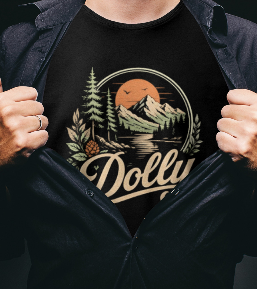 Dolly Mountain Nature Scene Outdoors Country Music T-Shirt
