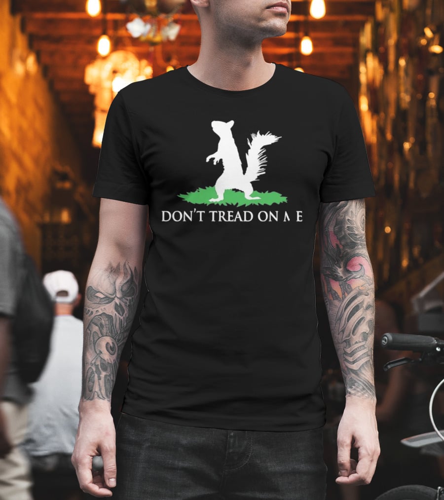 Don't Tread On Me Squirrel Gadsden Flag Missing Letter Puzzle T-Shirt