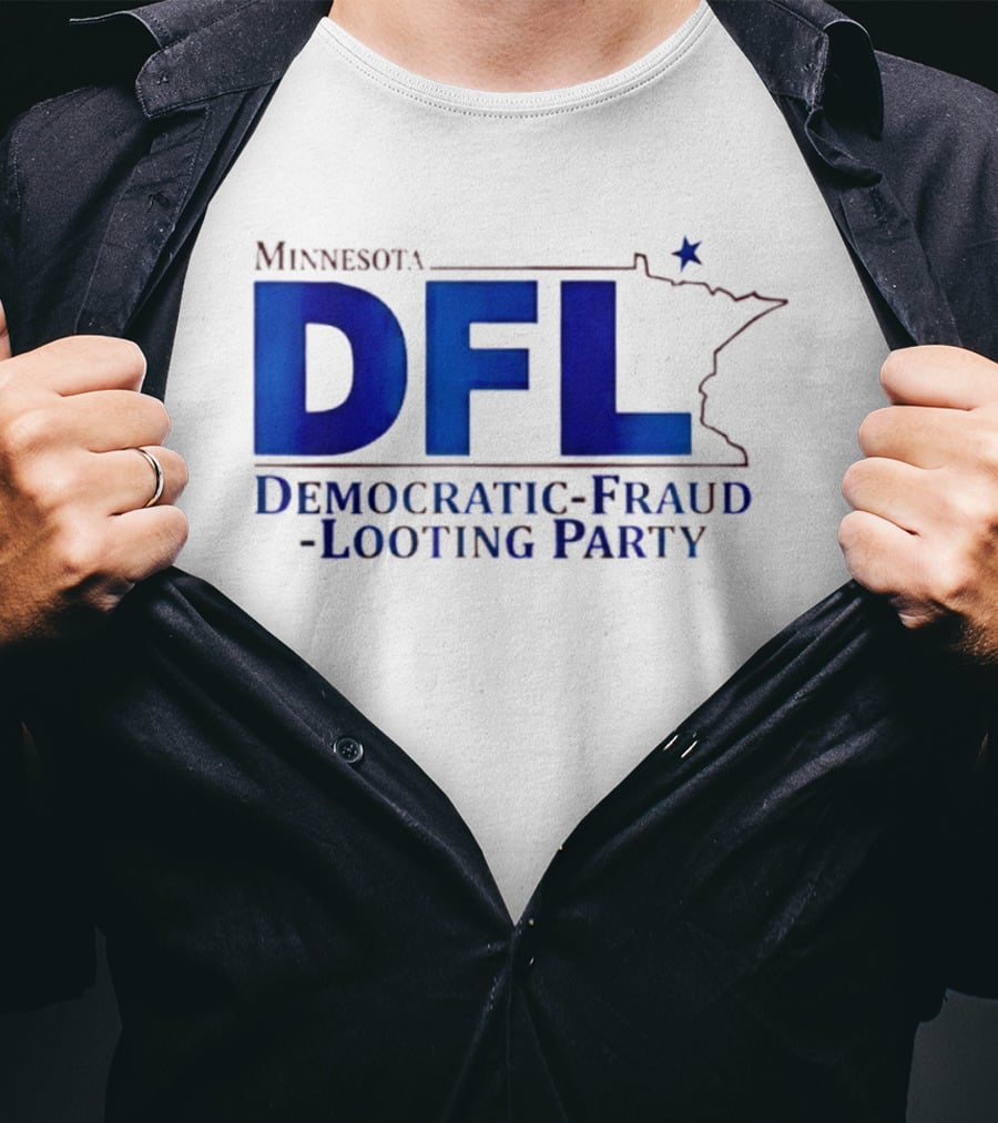 Minnesota DFL Democratic Fraud Looting Party Map Star T-Shirt