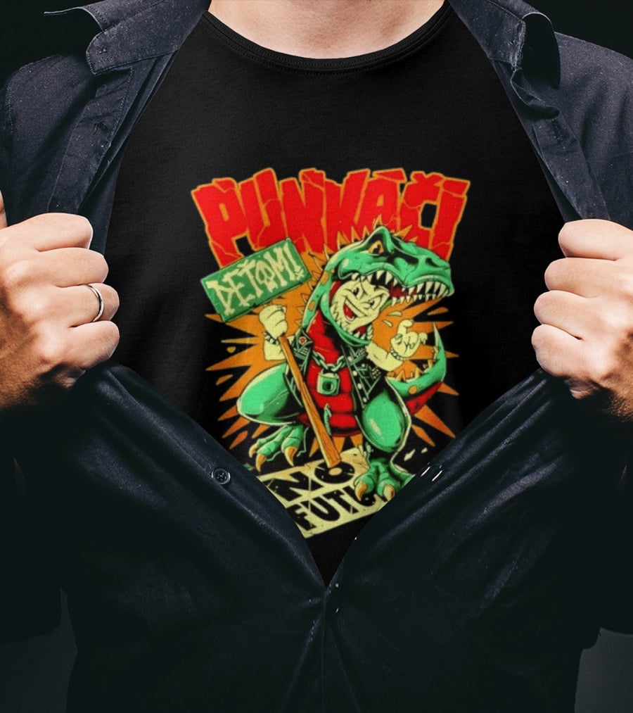 Punkači Deťomi No Future Dinosaur Punk Rock Rebellion T-Shirt