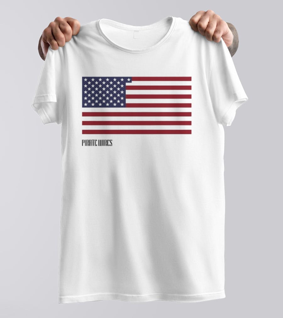 Pirate Wires 1776 American Flag Lunar Position Relative To Earth T-Shirt
