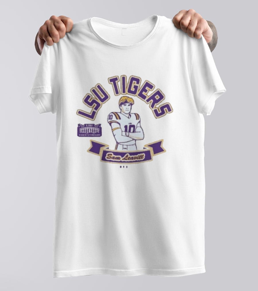 LSU Tigers Sam Leavitt ESPN College Gameday Football T-Shirt