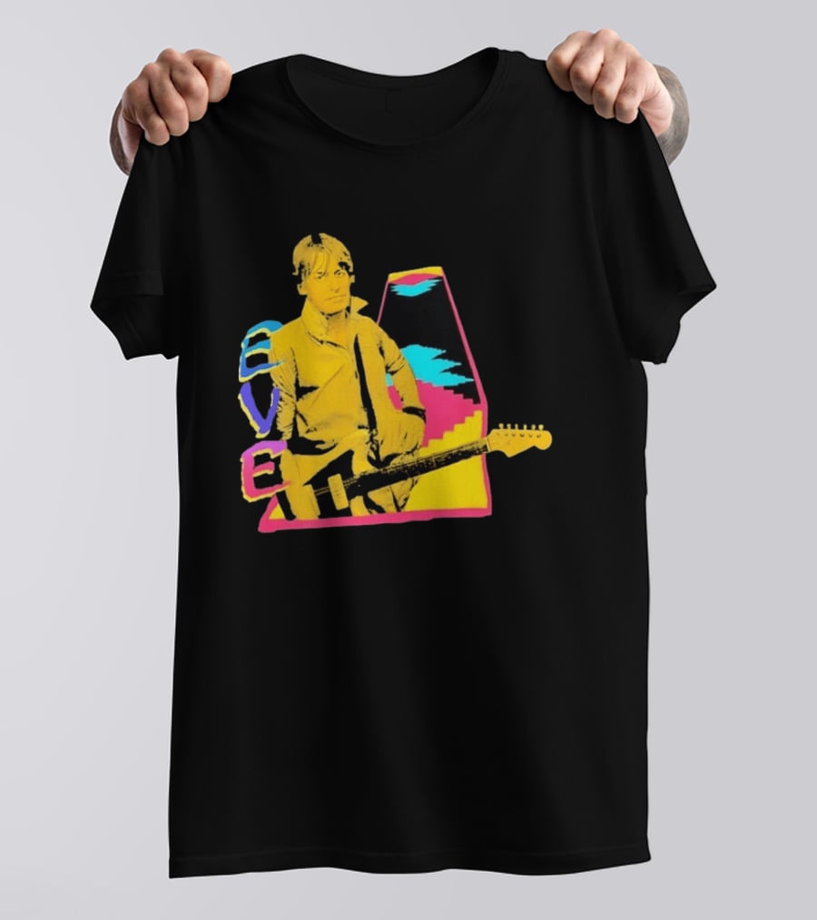 Steve Perry 80s Rock Vibes Retro Guitar T-Shirt