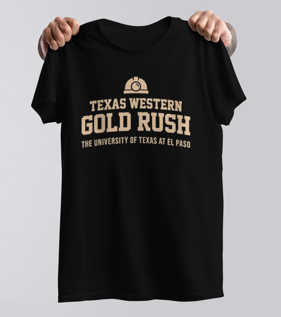 Texas Western Gold Rush The University Of Texas At El Paso Helmet T-Shirt