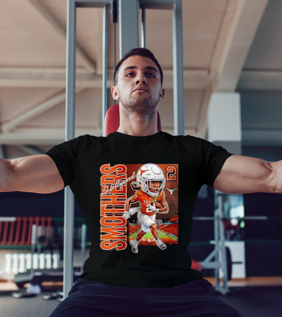Hollywood Smothers Texas Longhorns Number 2 Football Player Action T-Shirt