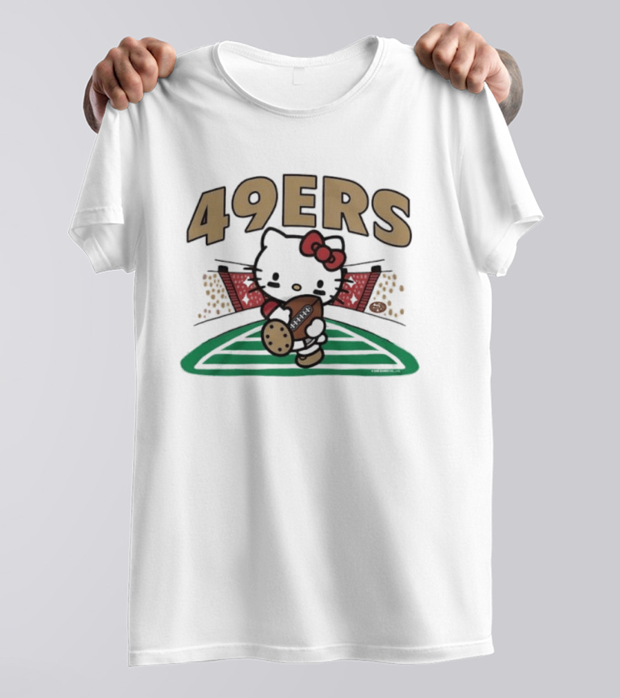Hello Kitty 49ers Football San Francisco Fan Gear T-Shirt