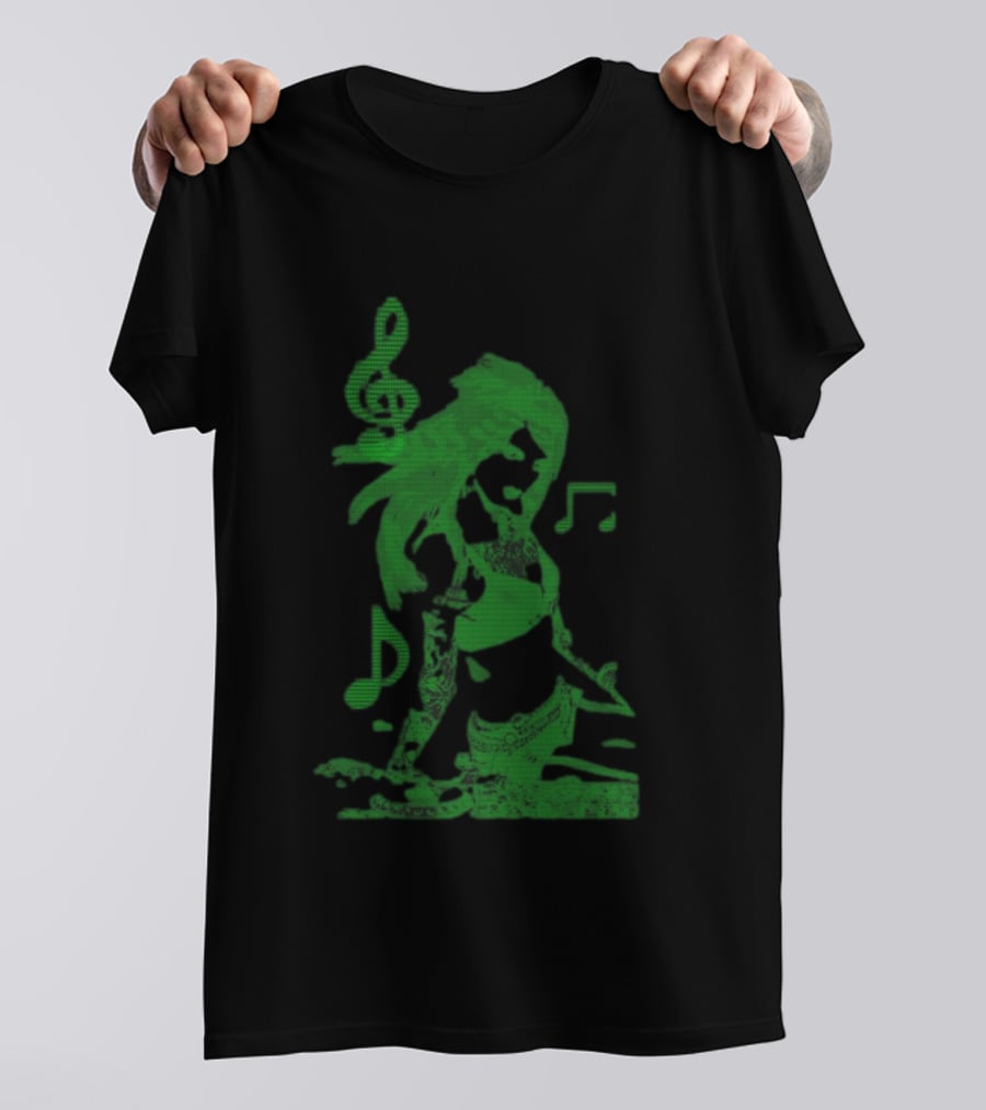 6Arelyhuman Store Digital Dancer Binary Musical Vibe T-Shirt