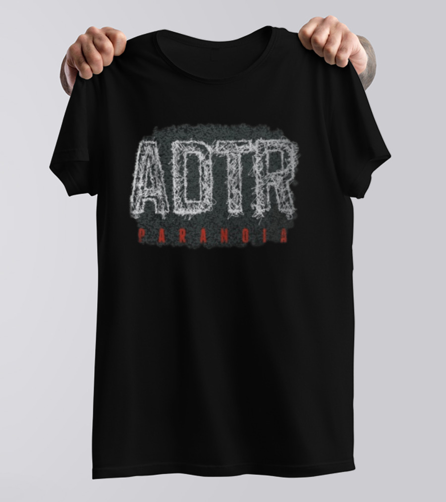 ADTR Paranoia Textured Graphic Stitch Effect T-Shirt