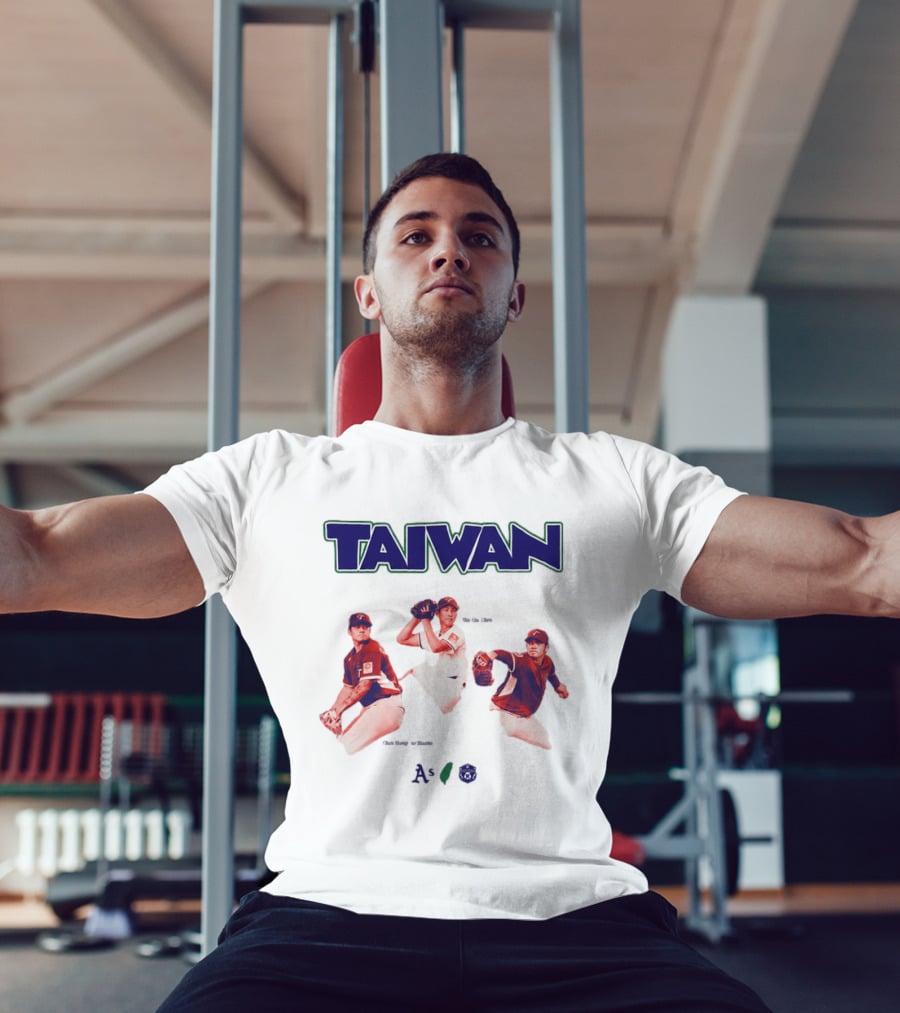Taiwan Baseball Players Heritage With Taiwan Athletics And Baseball Federation Logos T-Shirt