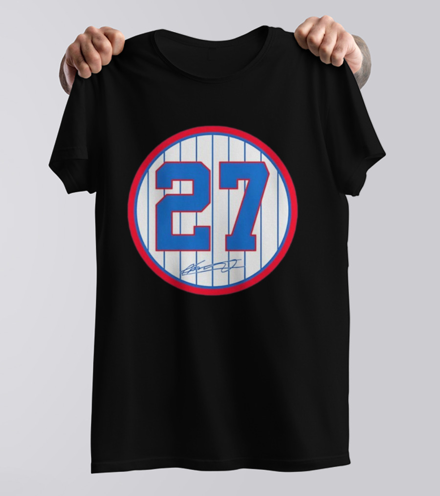 Vladimir Guerrero Number 27 Montreal Expos Team Signed Jersey Patch T-Shirt