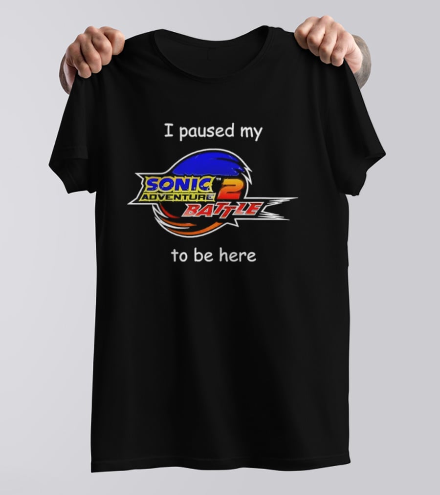 I Paused My Sonic The Hedgehog 2 Battle To Be Here T-Shirt