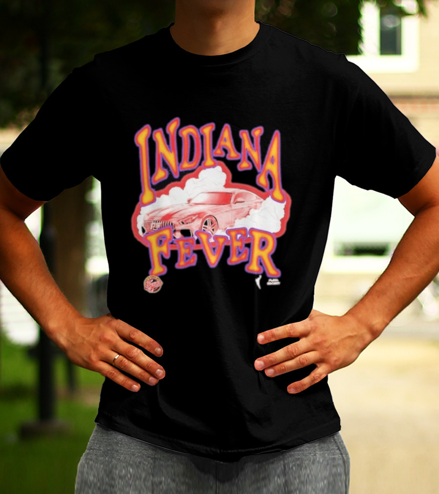 Indiana Fever Car Sketch Design WNBA Team Spirit T-Shirt