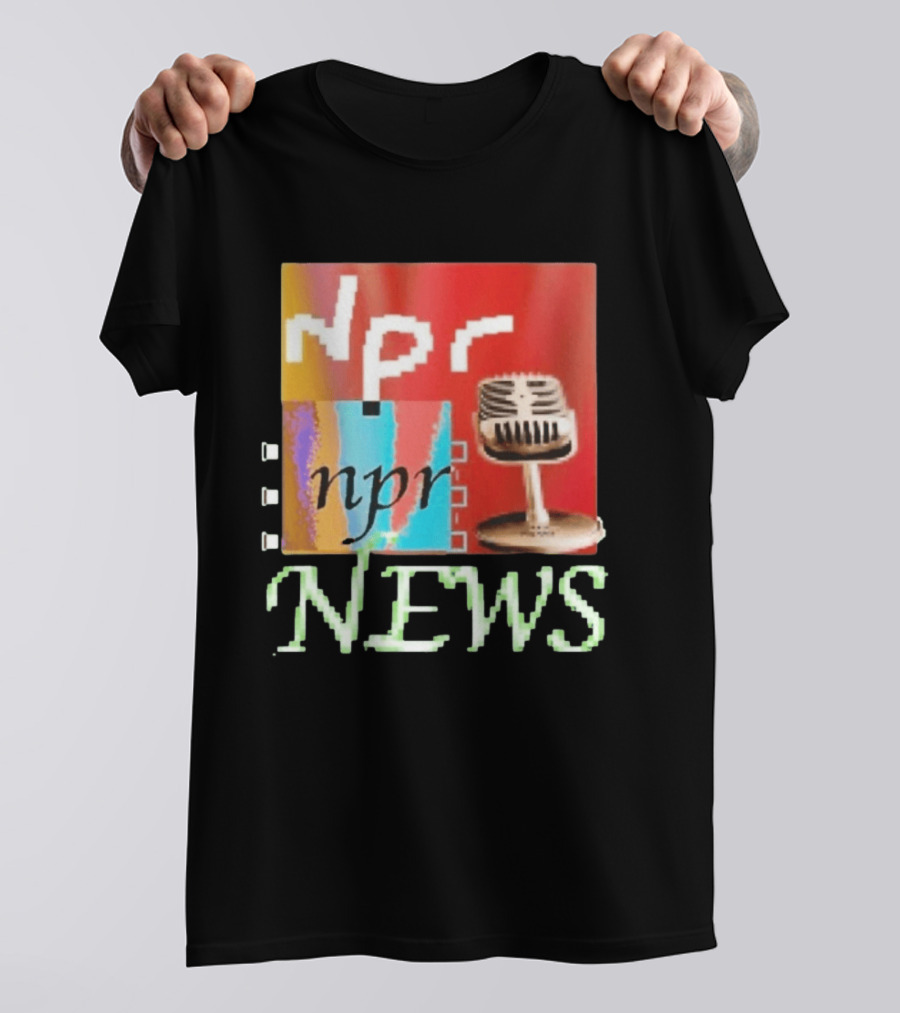 NPR News Public Radio Microphone Icon Podcast T-Shirt
