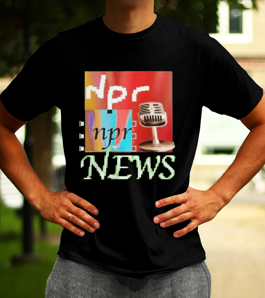 NPR News Public Radio Microphone Icon Podcast T-Shirt