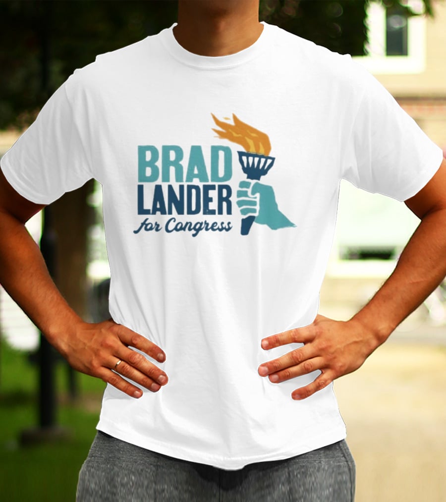 Brad Lander For Congress Torch T-Shirt