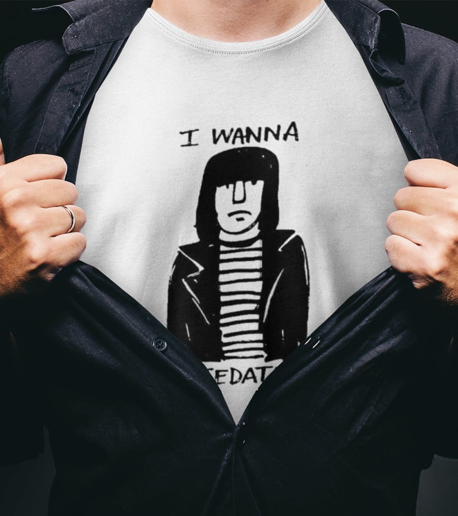 I Wanna Be Sedated Striped Jacket Character Sketch T-Shirt