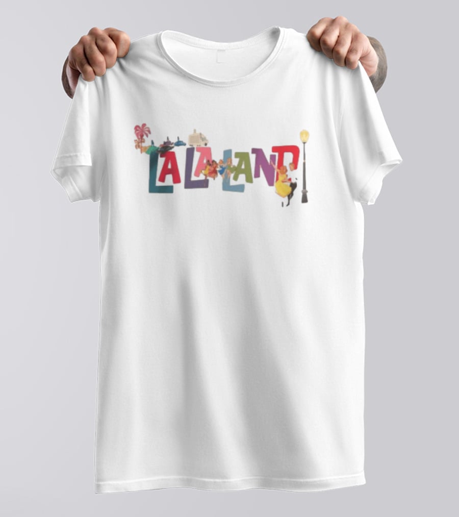 Lionsgate Store Colorful La La Land Ladies Dancing Movie T-Shirt