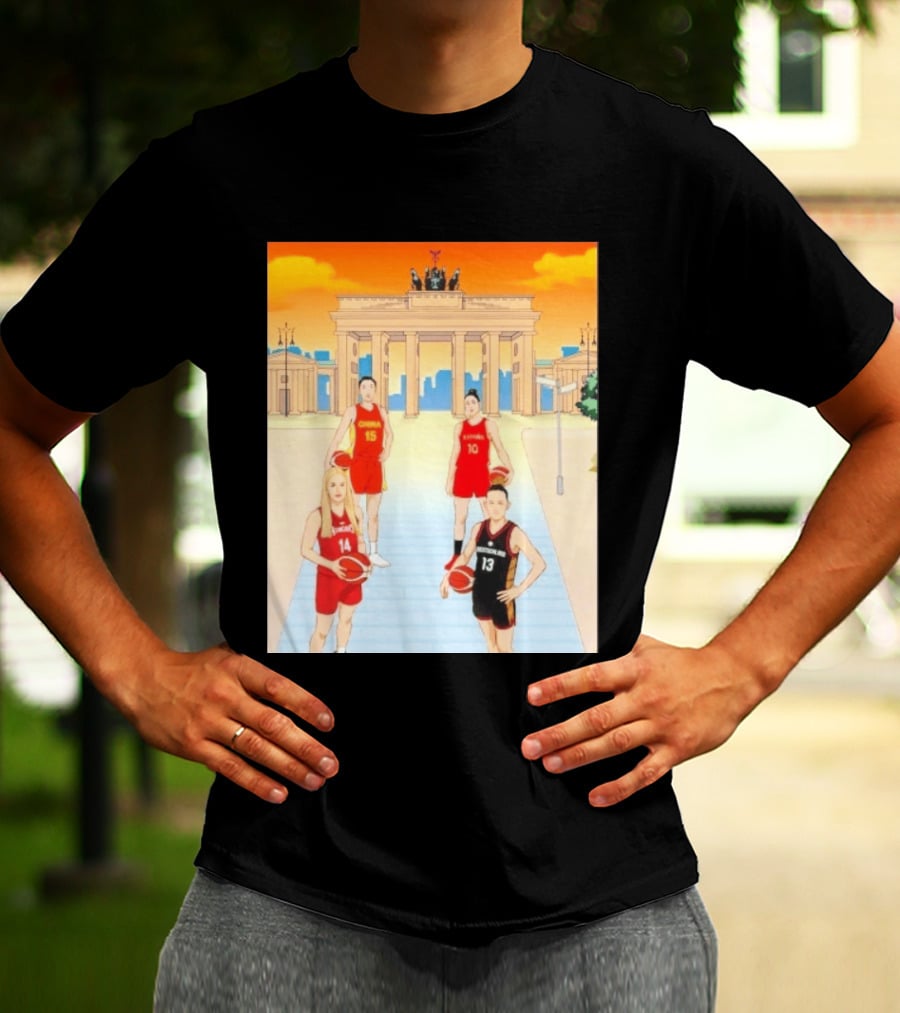 China 15 Espana 10 Hungary 14 Deutschland 13 Basketball Players Berlin T-Shirt