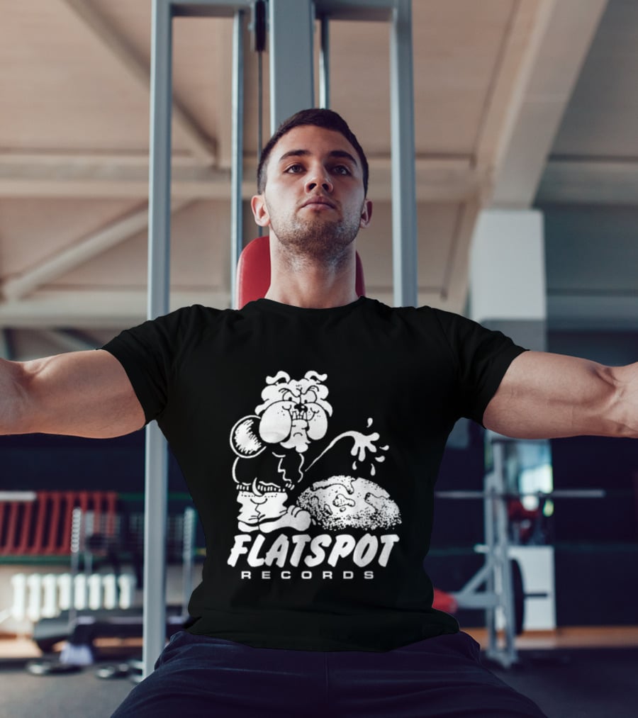 Flatspot Records Piss Off Character Graphic With Store Name T-Shirt
