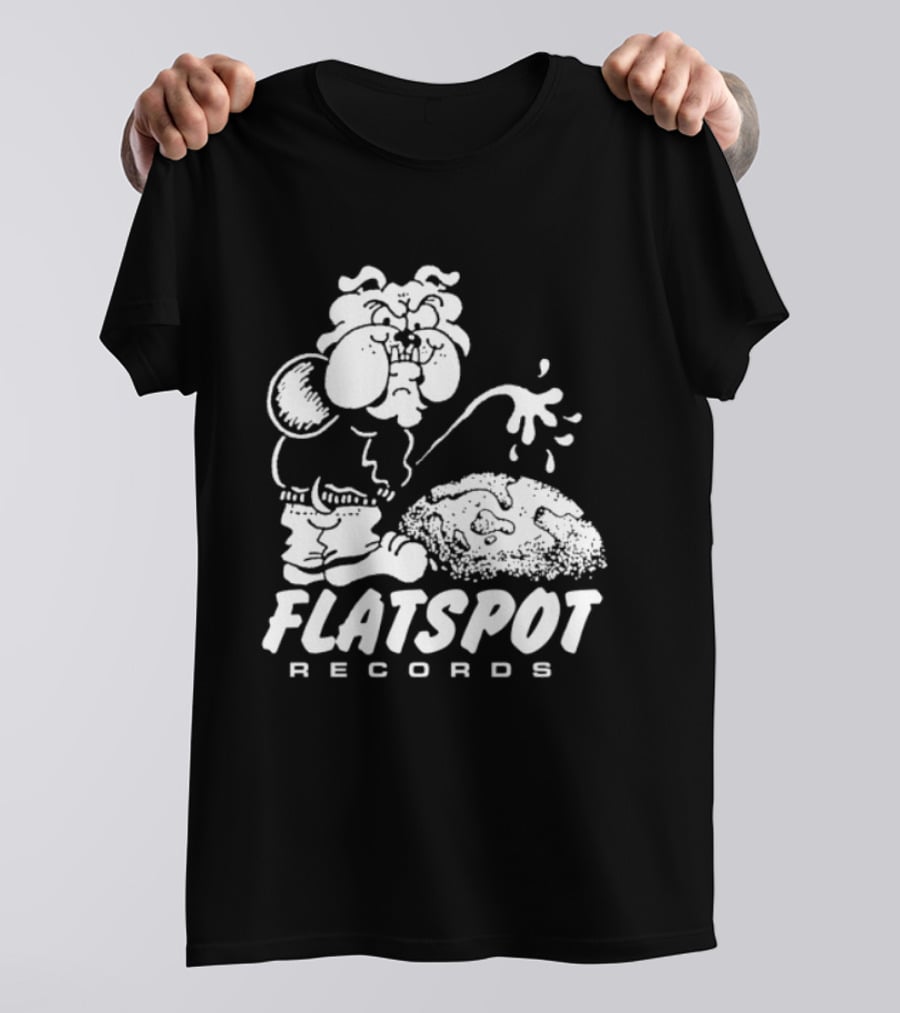 Flatspot Records Piss Off Character Graphic With Store Name T-Shirt
