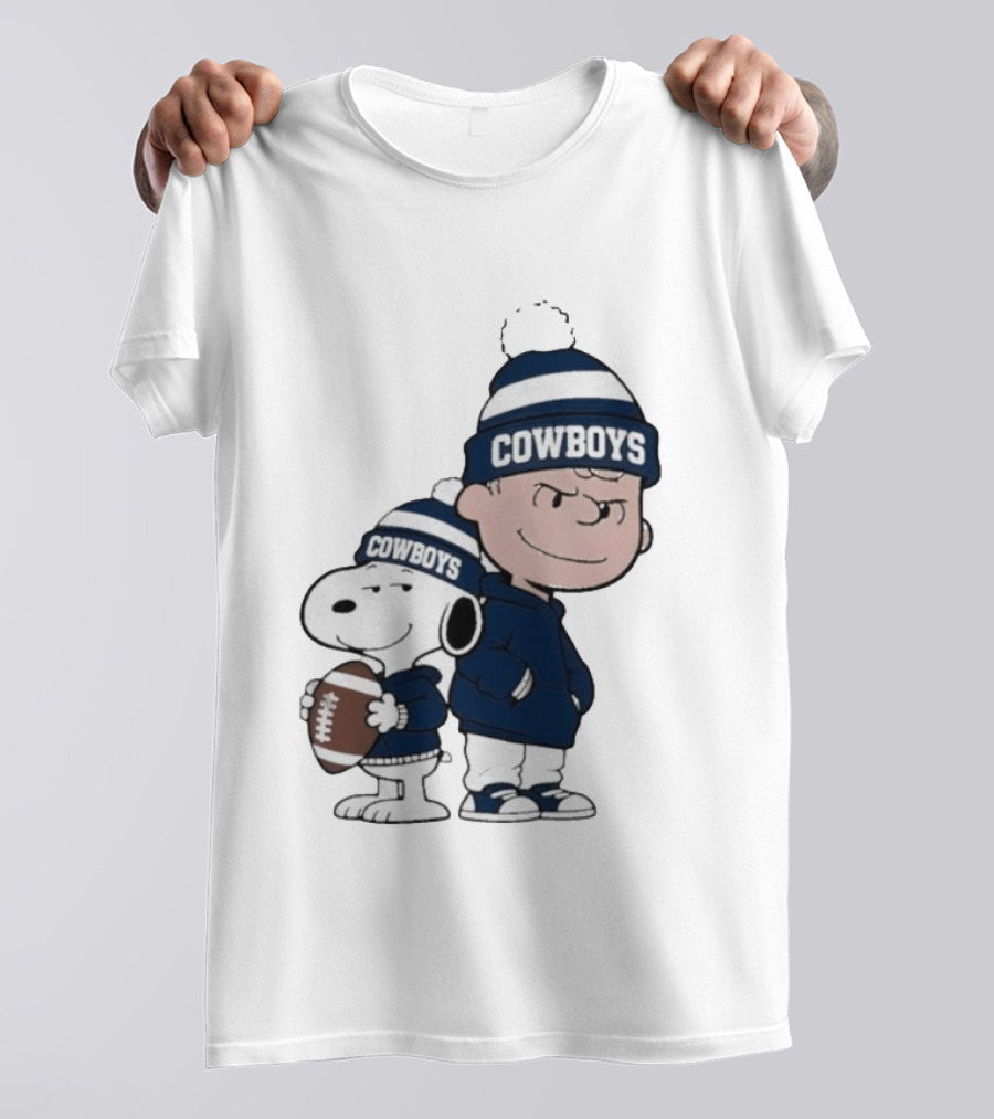 Snoopy Charlie Cowboys Football Fan T-Shirt