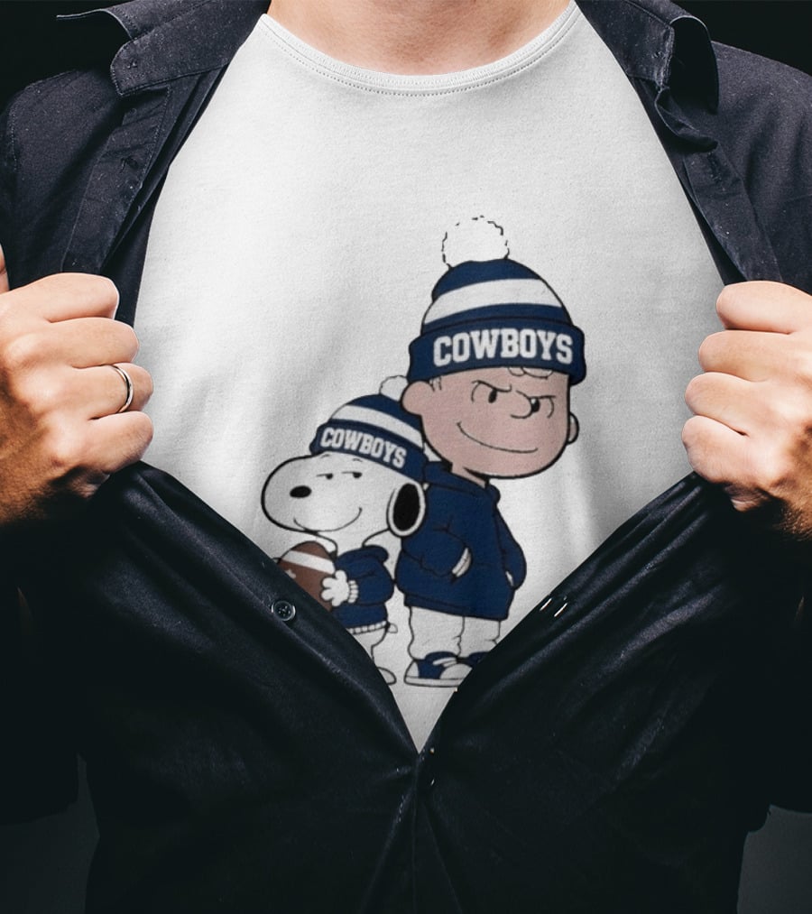 Snoopy Charlie Cowboys Football Fan T-Shirt