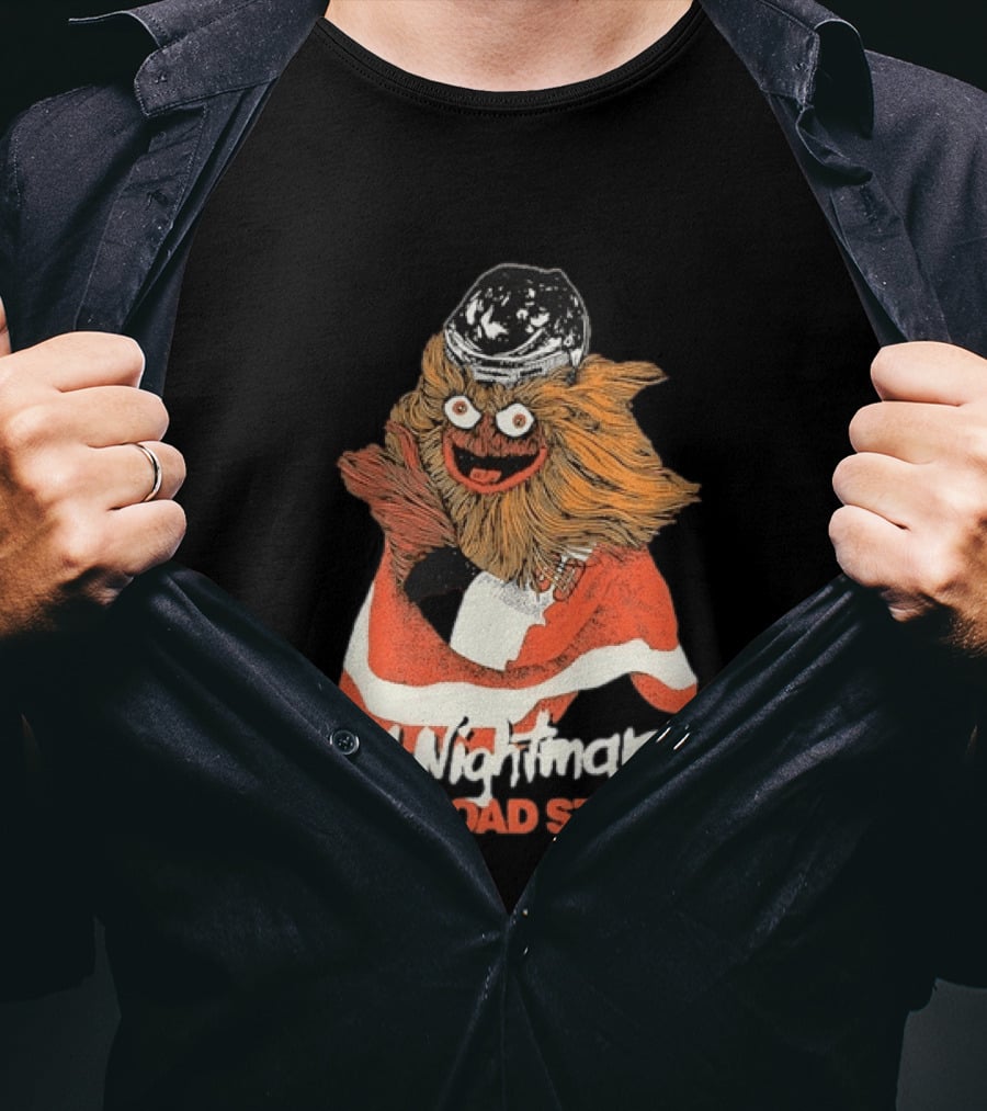 Philadelphia Flyers Gritty A Nightmare On Broad Street T-Shirt