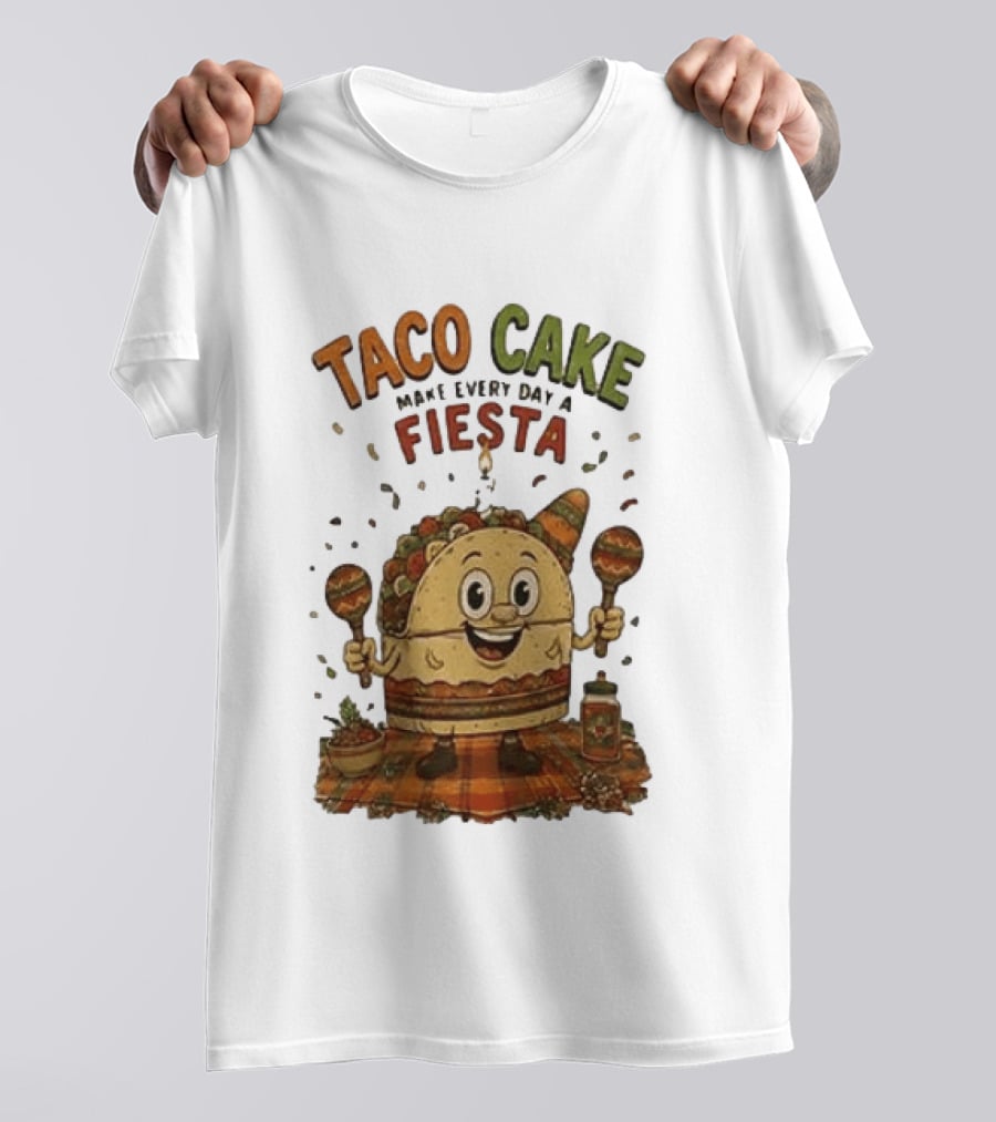 Taco Cake Maraca Party Make Every Day A Fiesta T-Shirt