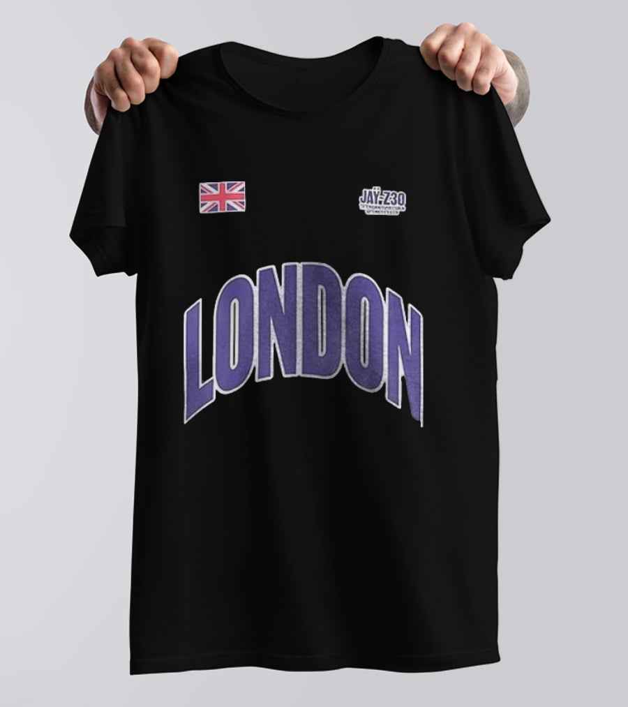 Jay Z London Pop Up Tottenham Hotspur Stadium Name And Number With Union Jack Flag T-Shirt
