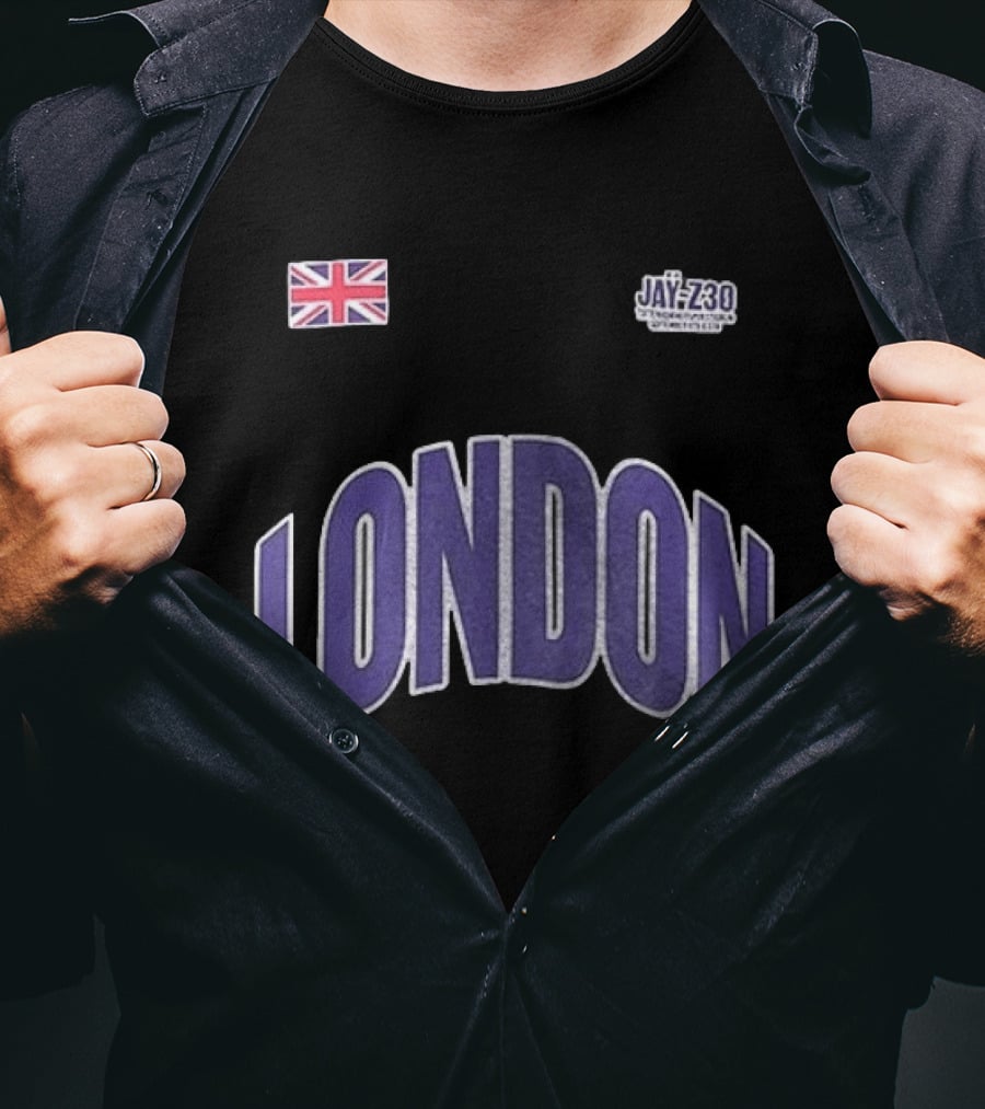 Jay Z London Pop Up Tottenham Hotspur Stadium Name And Number With Union Jack Flag T-Shirt