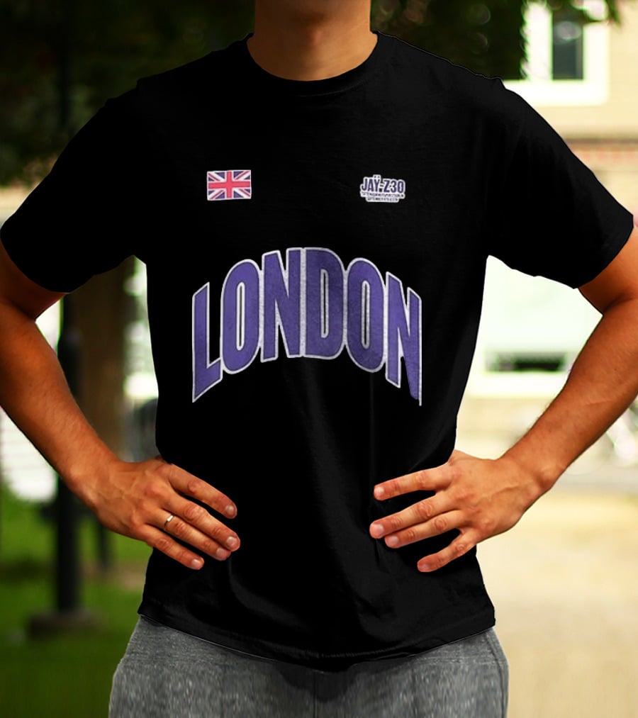 Jay Z London Pop Up Tottenham Hotspur Stadium Name And Number With Union Jack Flag T-Shirt