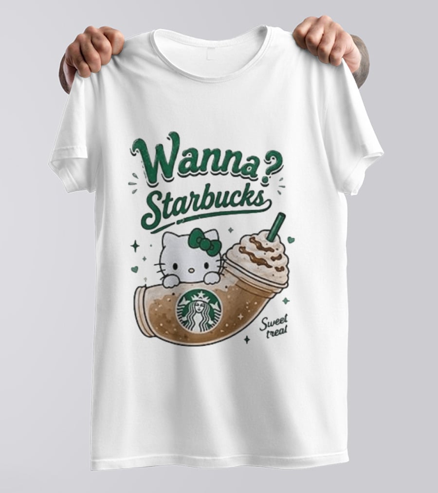 Wanna Starbucks Hello Kitty Sweet Treat T-Shirt