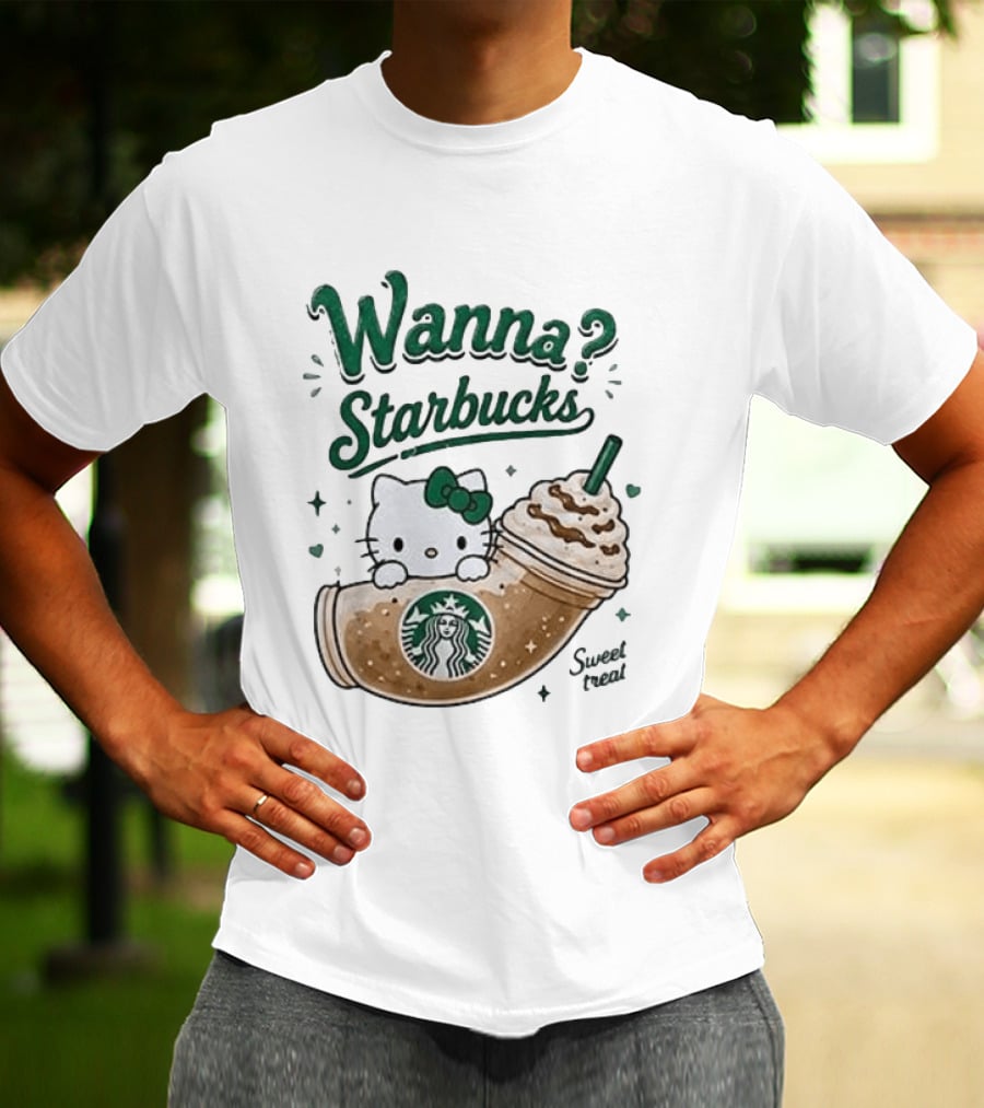 Wanna Starbucks Hello Kitty Sweet Treat T-Shirt