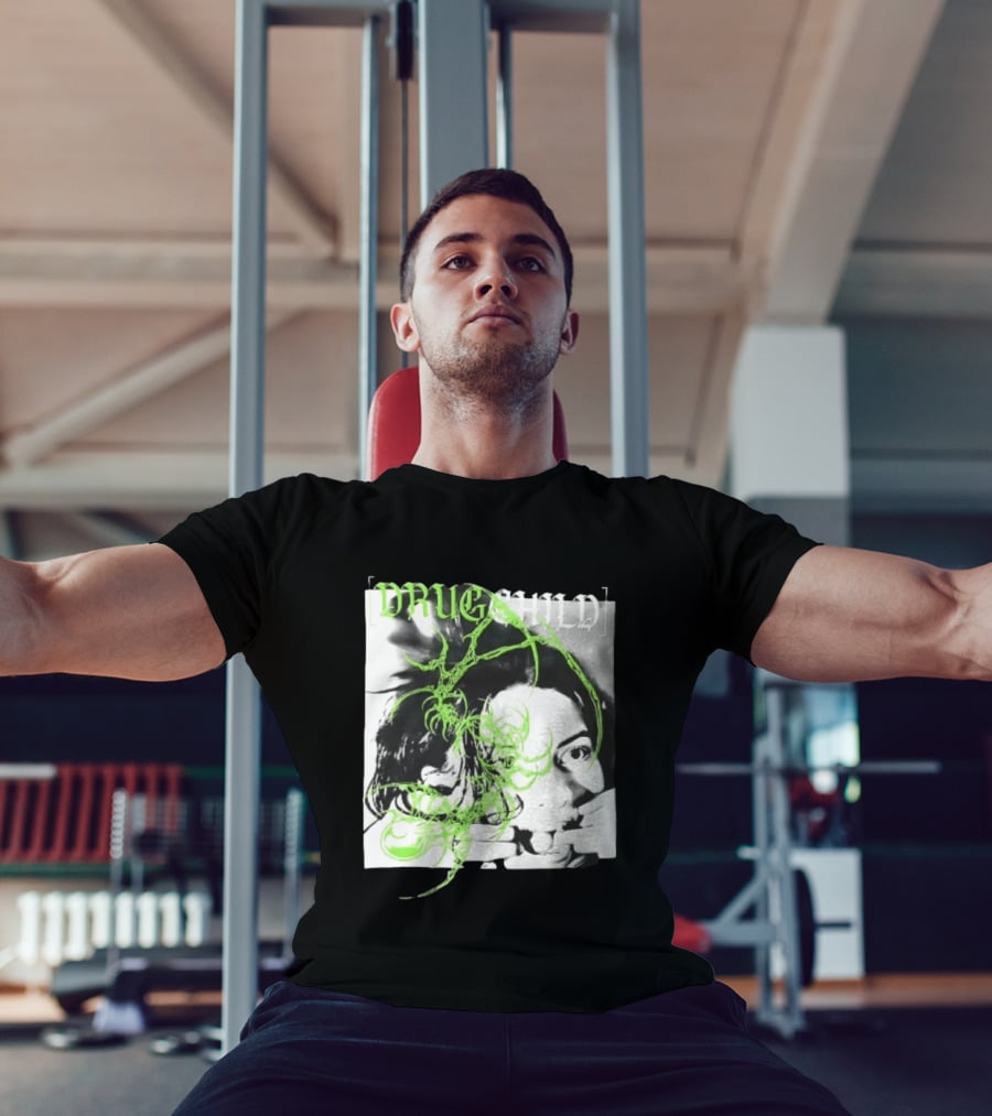 Drugchild Green Cyber Sigilism High Contrast No Depth Just Death And Decay T-Shirt