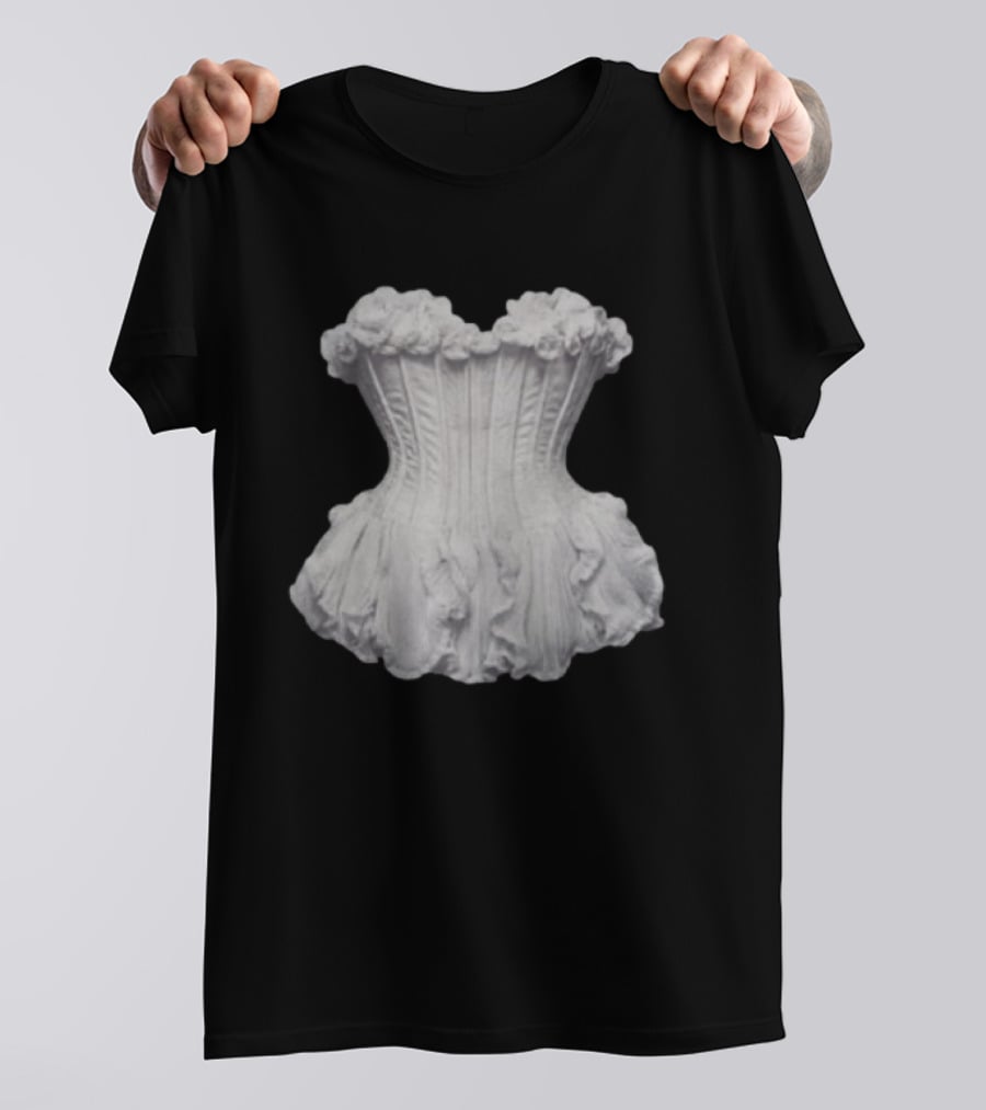 Beyonce Store Flaws And All White Corset Sculpture T-Shirt
