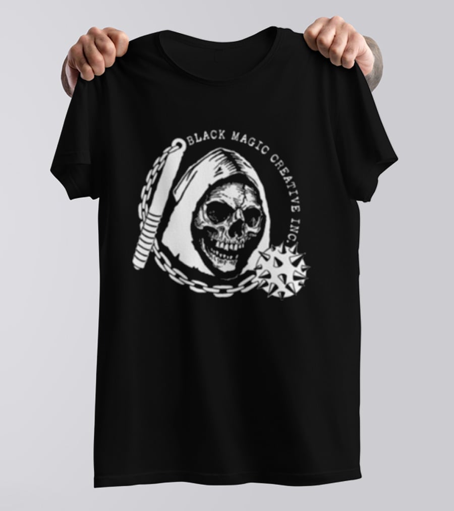 Black Magic Creative Inc Skull And Chain T-Shirt
