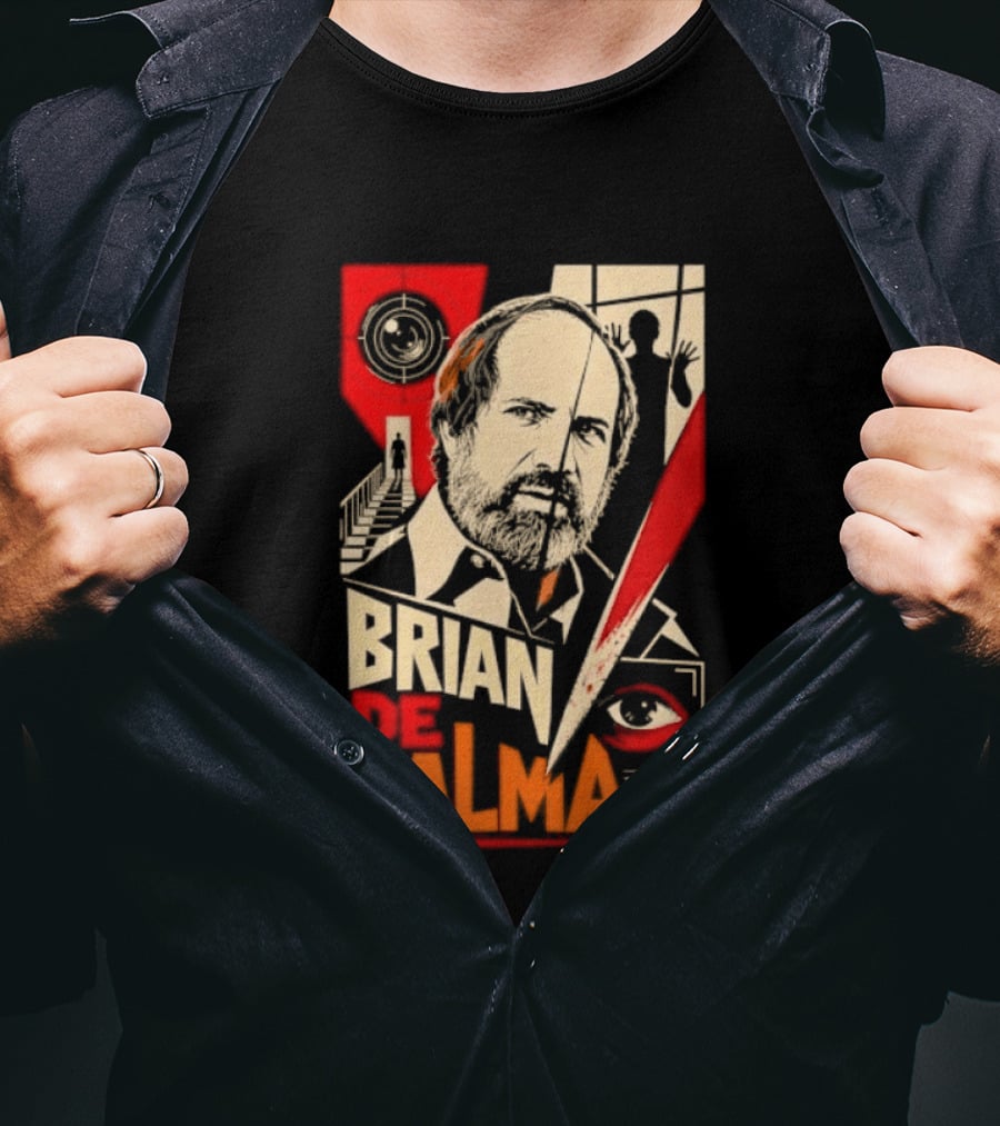 Brian De Palma Cinematic Visionary Red Eye Montages T-Shirt