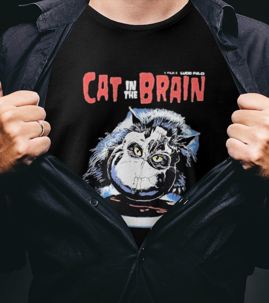 Lucio Fulci Cat In The Brain Horror Movie Graphic Novelty T-Shirt