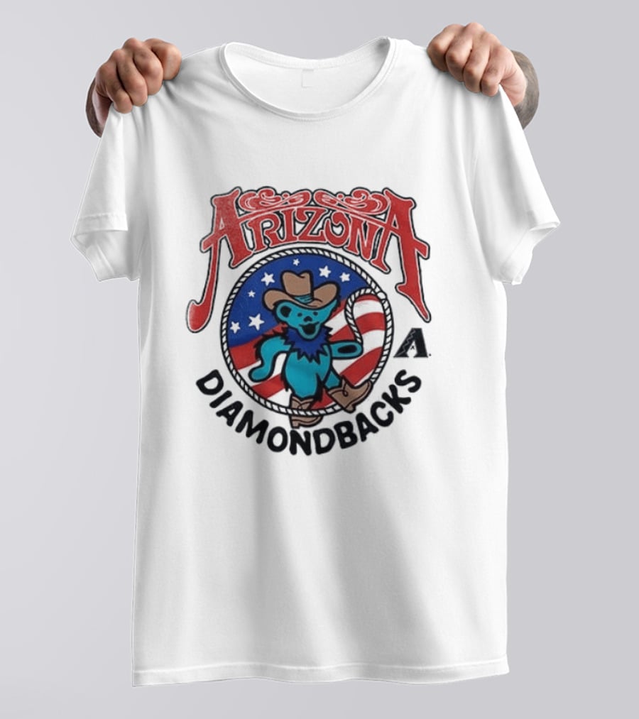 Arizona Diamondbacks Grateful Dead Americana Cowboy Bear T-Shirt