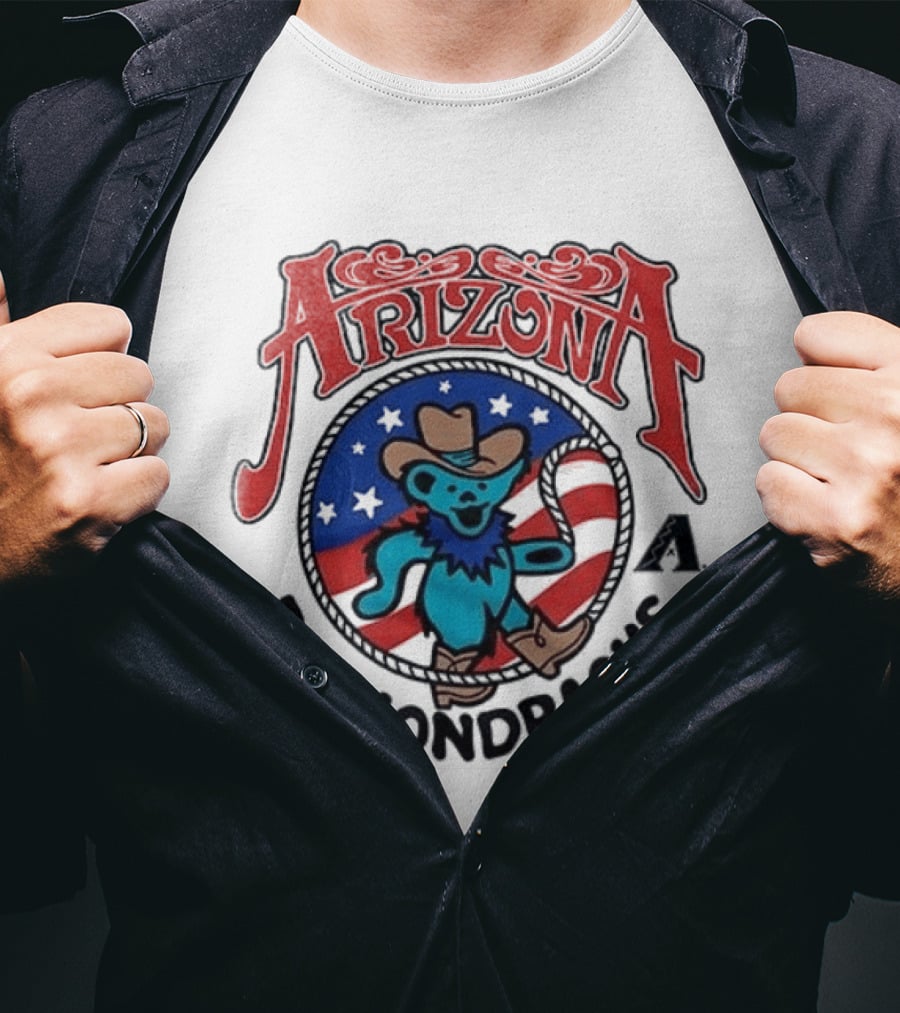 Arizona Diamondbacks Grateful Dead Americana Cowboy Bear T-Shirt