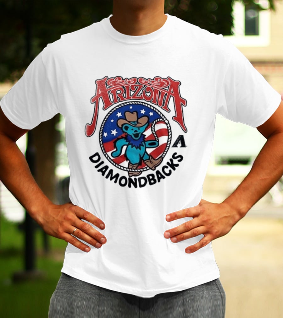 Arizona Diamondbacks Grateful Dead Americana Cowboy Bear T-Shirt