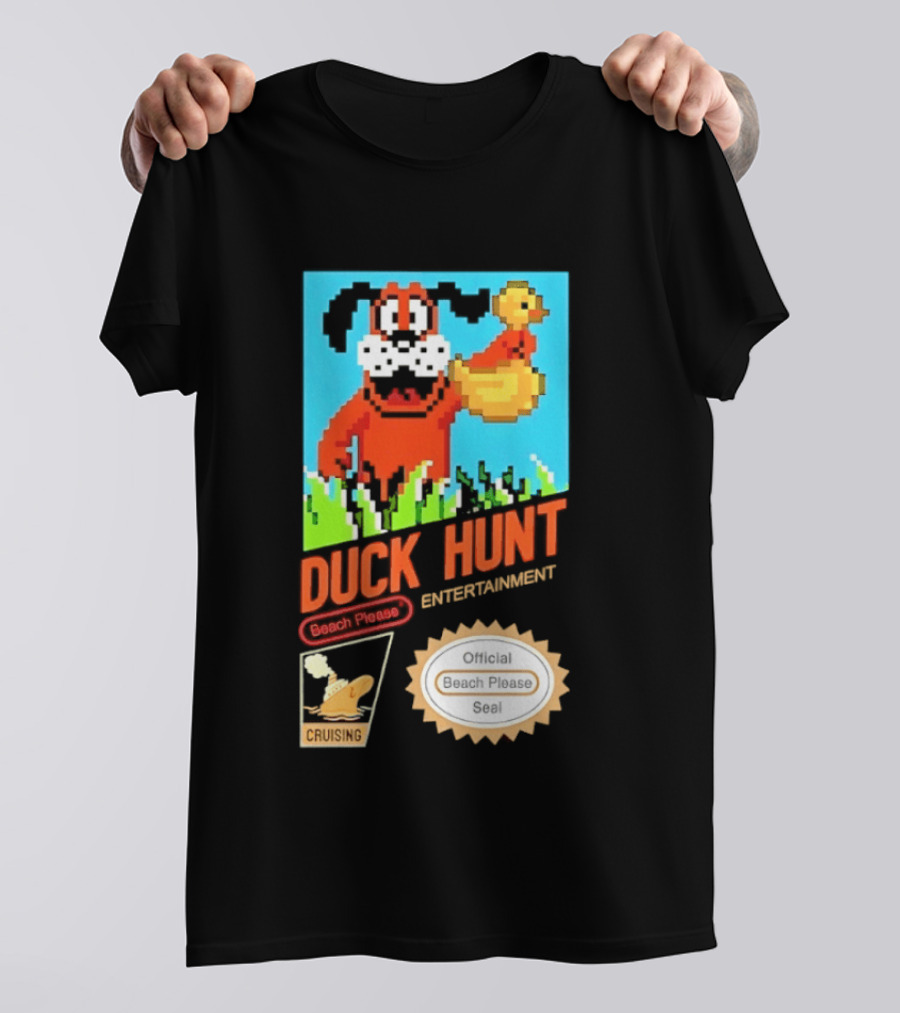 Duck Hunt Entertainment Beach Please Cruising Gaming T-Shirt